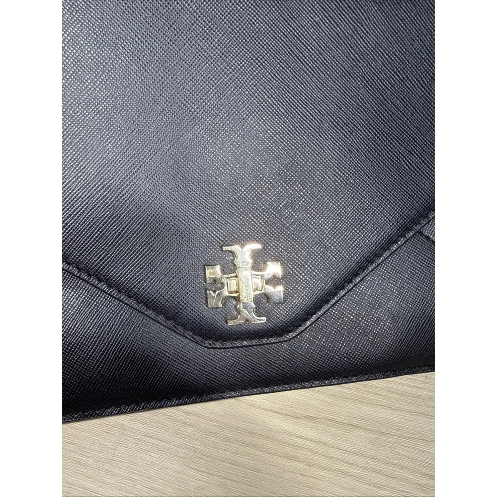 Tory Burch Kira Clutch Shoulder Envelope Cross Body‎ Purse Removable Gold Chain